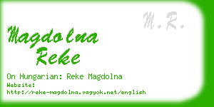 magdolna reke business card